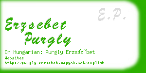 erzsebet purgly business card